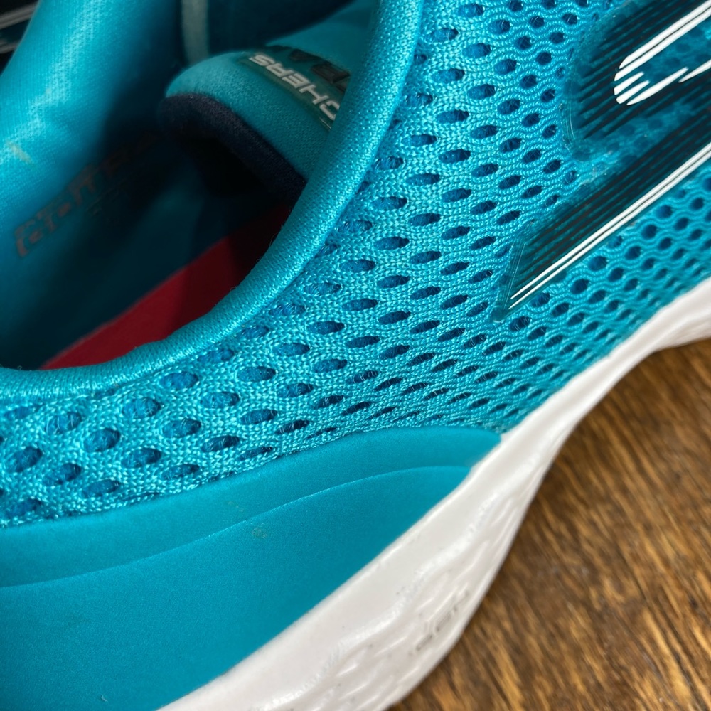 Skechers Go Train Lace Up Sneaker Women’s Size 8.5 Turquoise - Picture 10 of 12